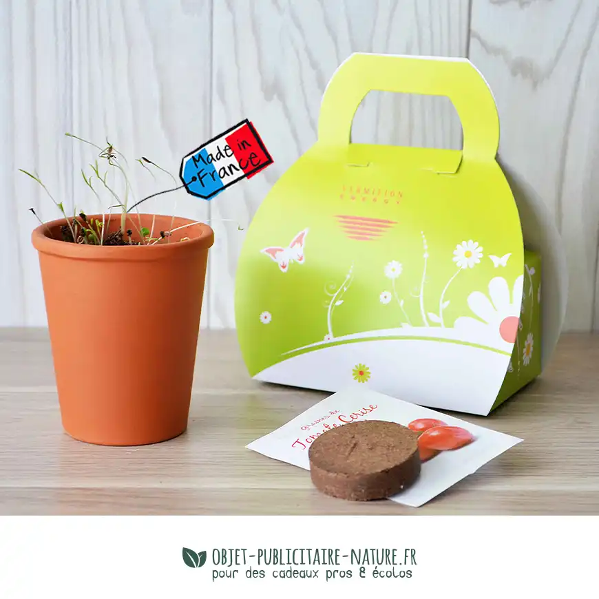 Mallette à personnaliser kit de plantation publicitaire