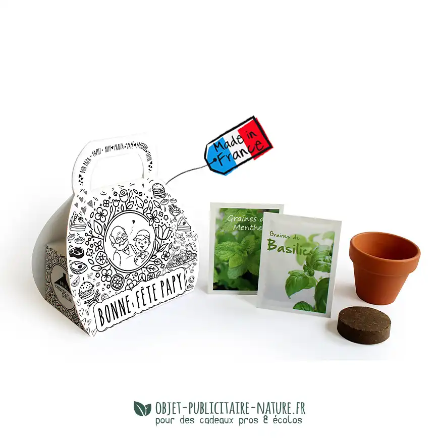 Mallette personnalisable kit de plantation publicitaire