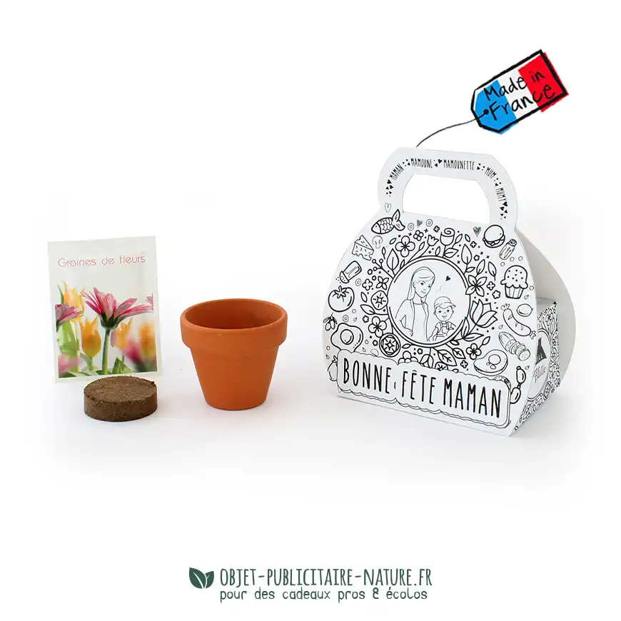 Mallette personnalisée kit de plantation publicitaire