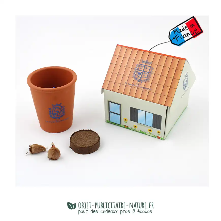 Kit de plantation personnalisable maison packaging publicitaire
