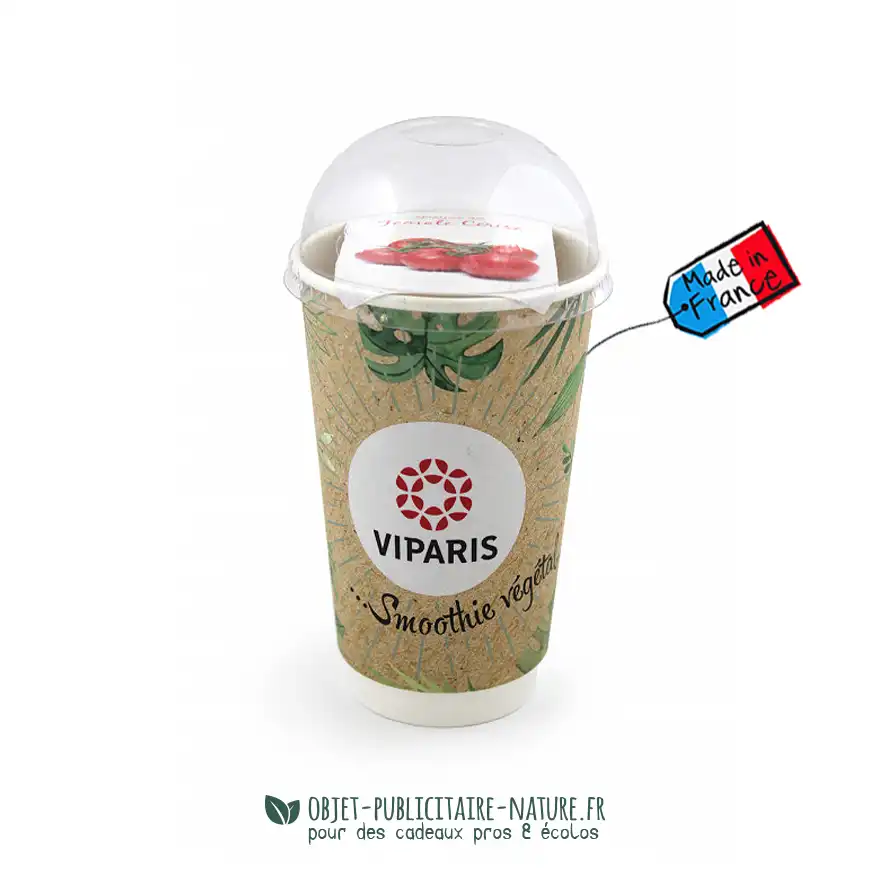 Kit de plantation publicitaire en pot biodégradable à personnaliser