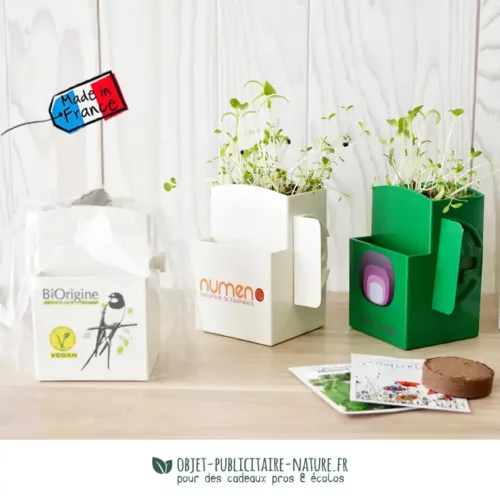 Kit de plantation publicitaire à fixer sur écran d'ordinateur