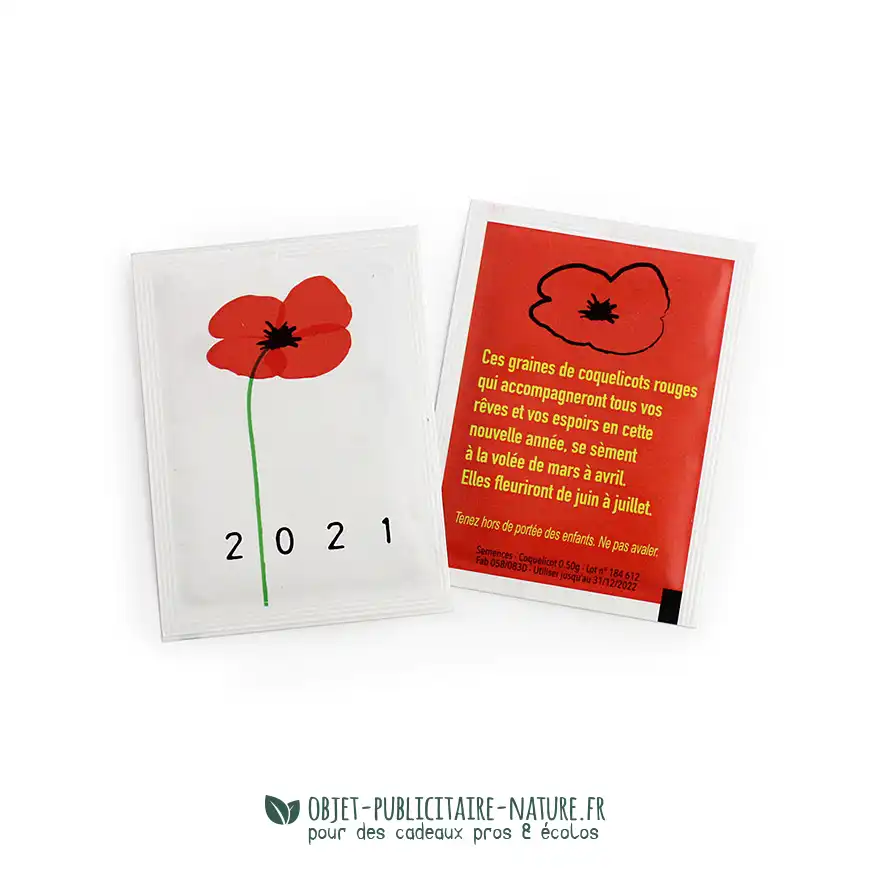 Sachet de graines publicitaire à personnaliser moyen format 60x80 mm