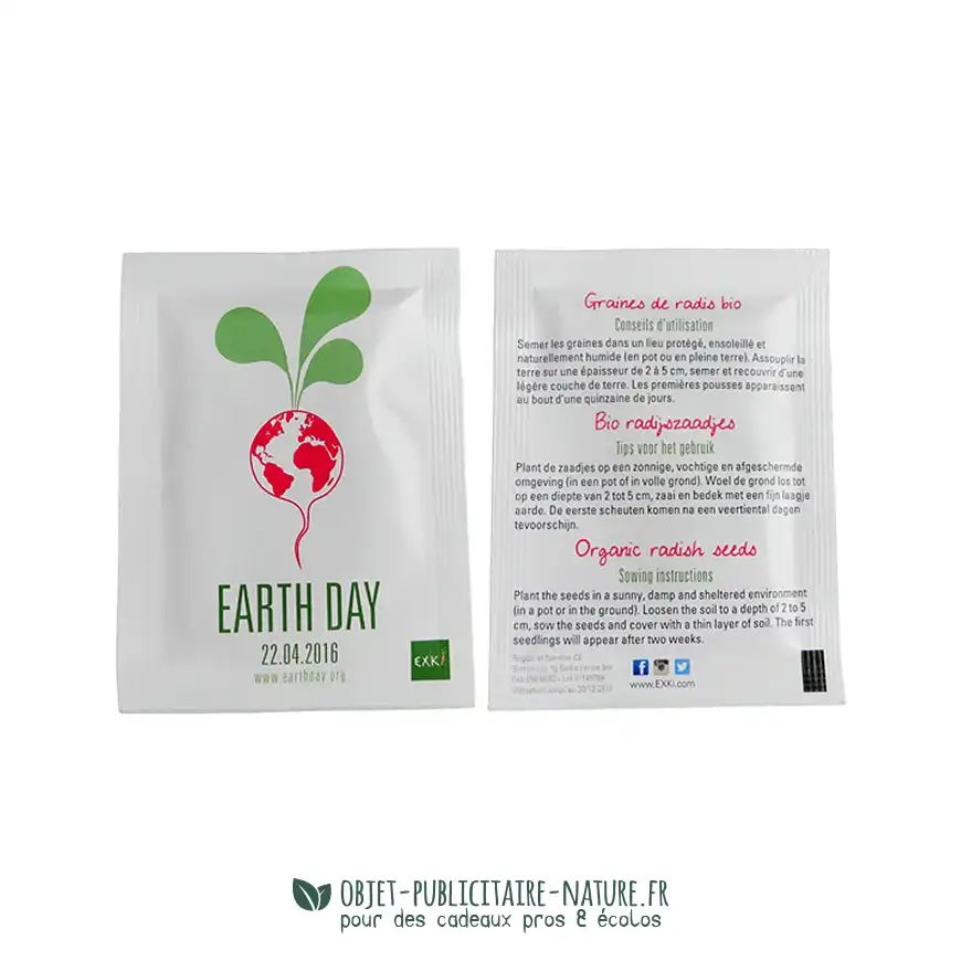 Sachet de graines publicitaire moyen format 60x80 mm