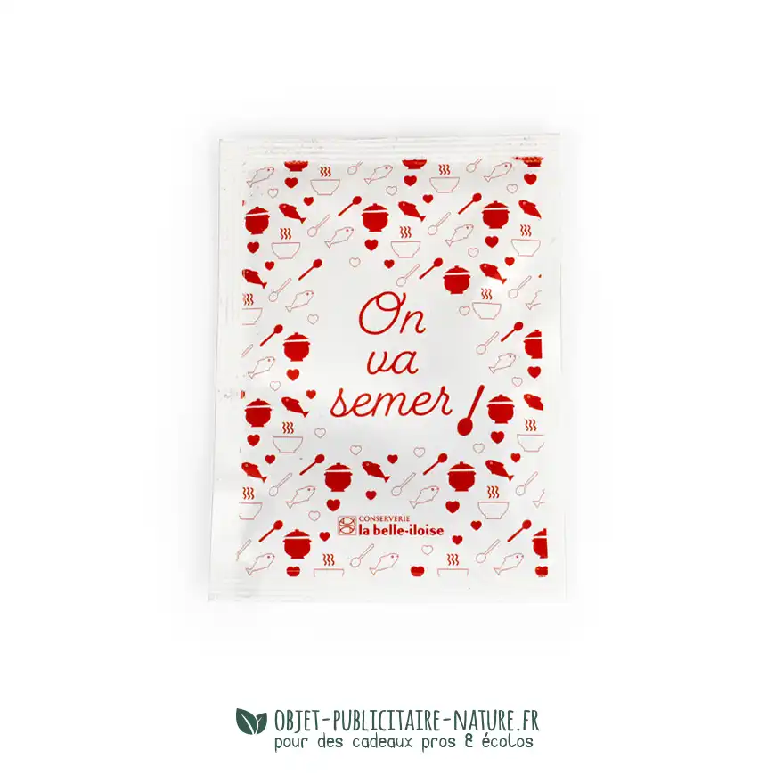 Sachet de graines publicitaire moyen format 60x80 mm personnalisable