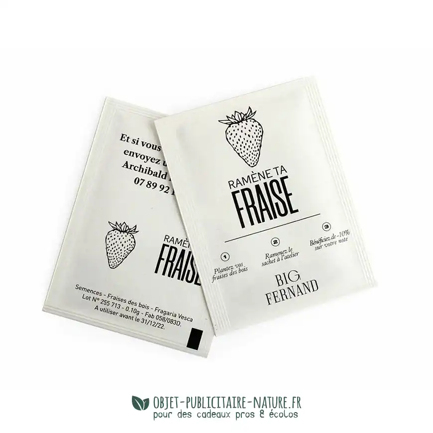 Sachet de graines publicitaire moyen format 60x80 mm à personnaliser