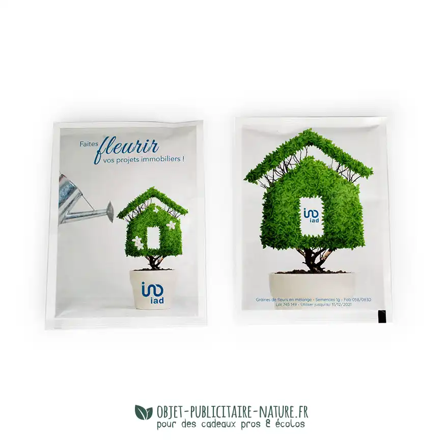 Sachet de graines à personnalisable grand format 82x110mm