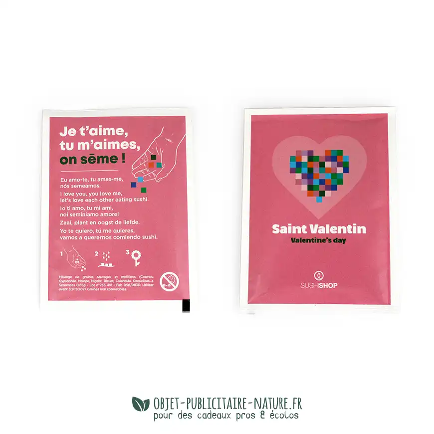 Sachet de graines à publicitaire personnalisable grand format 82x110mm