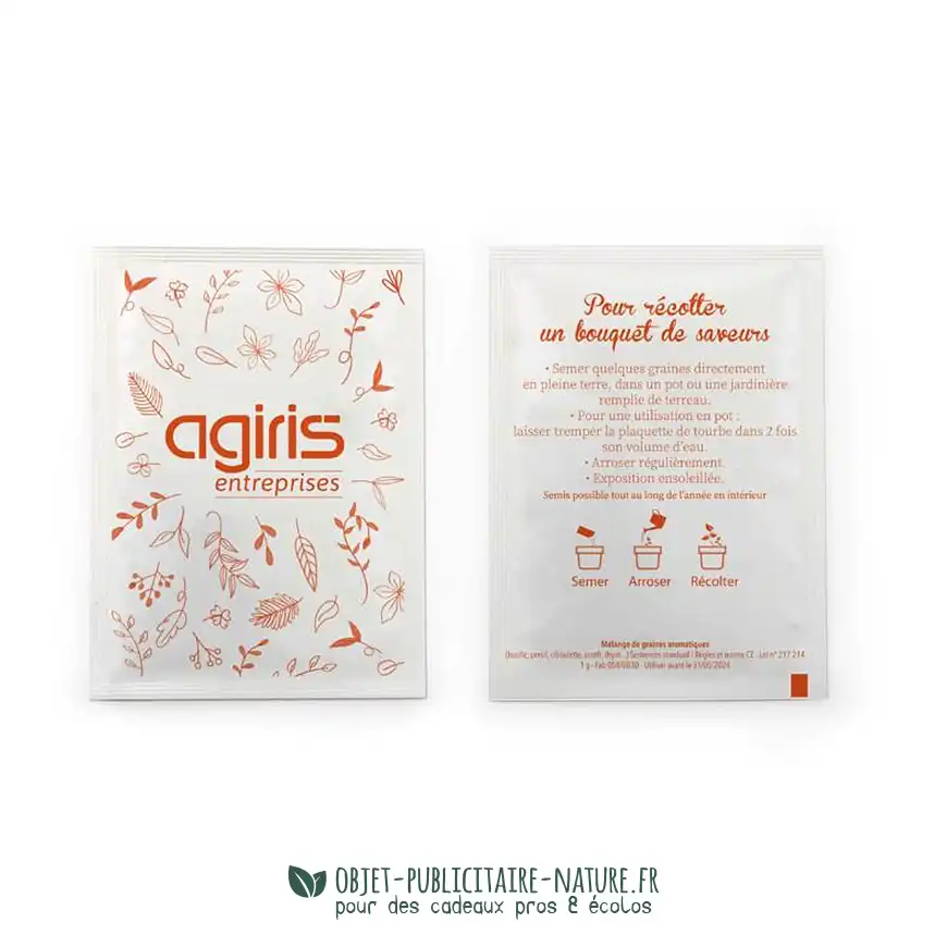 Sachet de graines à publicitaire grand format 82x110mm