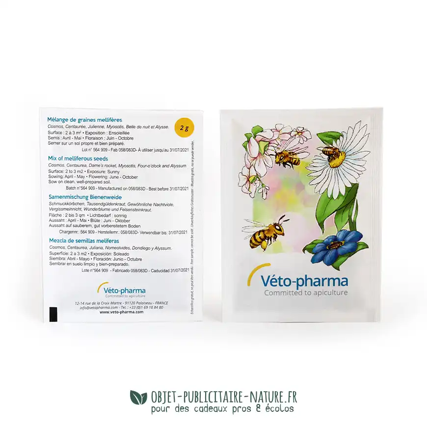 Sachet de graines à publicitaire à personnaliser grand format 82x110mm