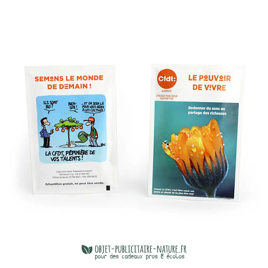 Sachet de graines publicitaire A6 100x150mm