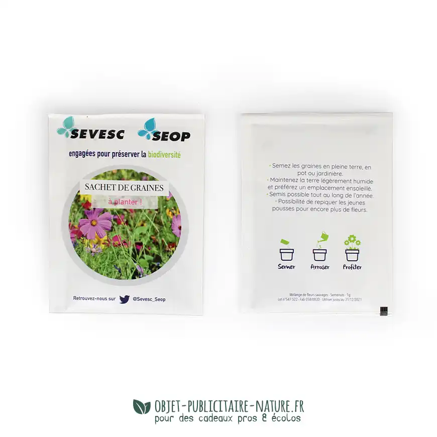 Sachet de graines publicitaire personnalisé A6 100x150mm