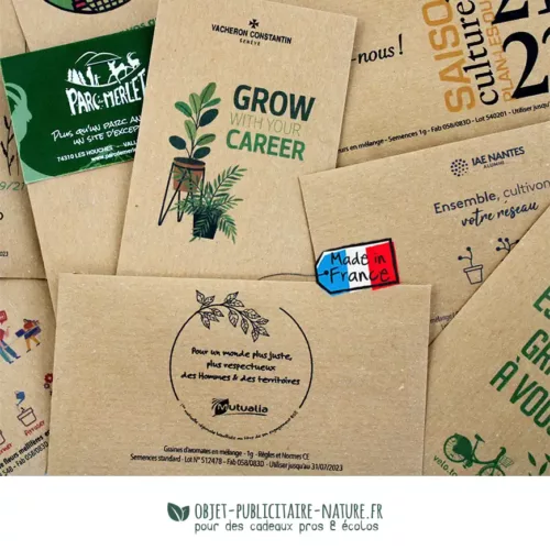 Sachet de graines en papier kraft à personnaliser