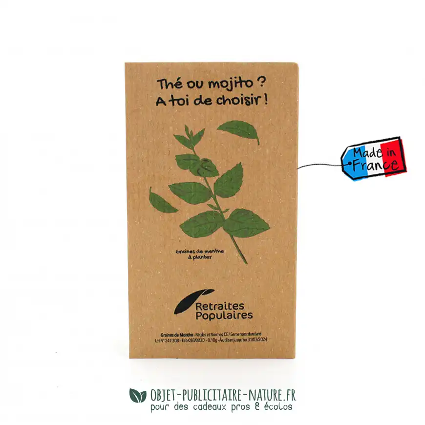 Sachet de graines en papier kraft personnalisable