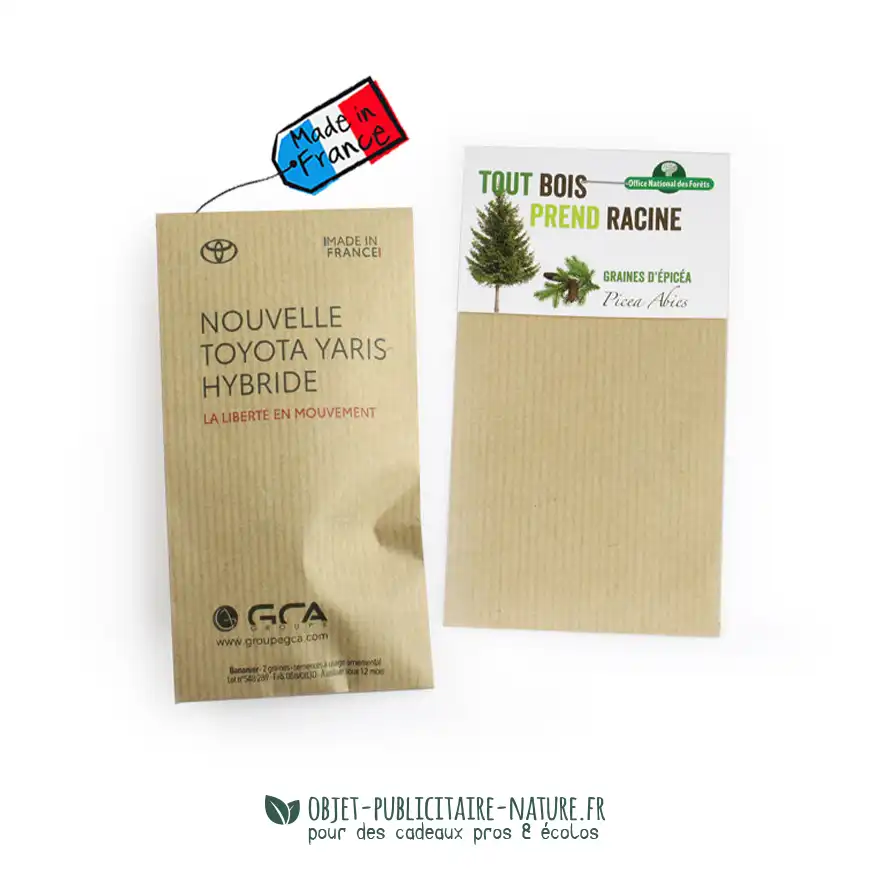 Sachet de graines en papier kraft à personnaliser