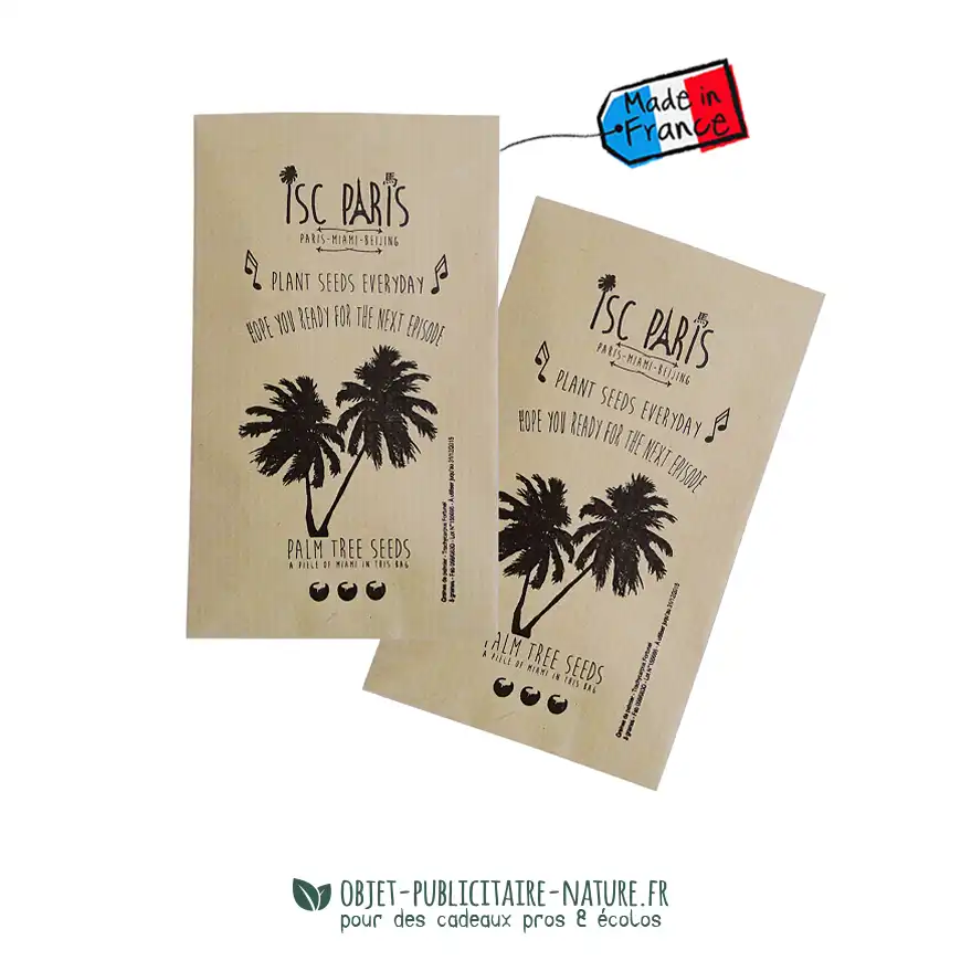 Sachet de graines en papier kraft publicitaire made in France