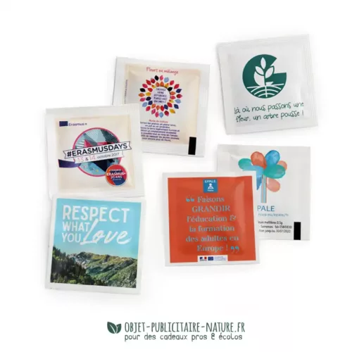 Sachet de graines publicitaire petit format 55x55 mm