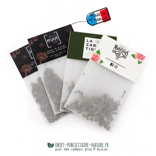 Sachet de graines en papier calque avec cavalier personnalisé