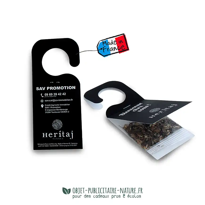 Sachet de graines poignée de porte personnalisé