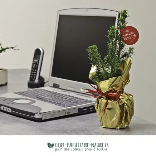 Sapin de Noël publicitaire - cadeau d'affaire personnalisé pour Noël