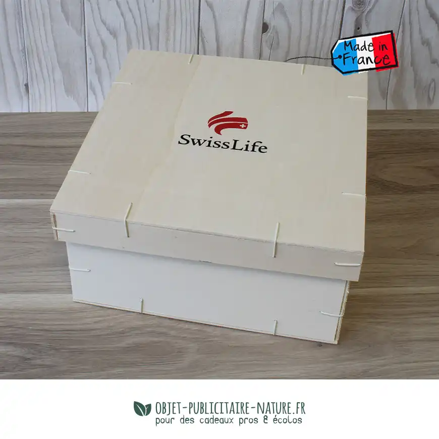 Coffret cadeau publicitaire plant de caféier et sachet de chocolat personnalisable