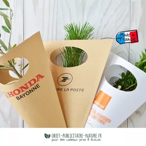 Arbre publicitaire en cornet personnalisable