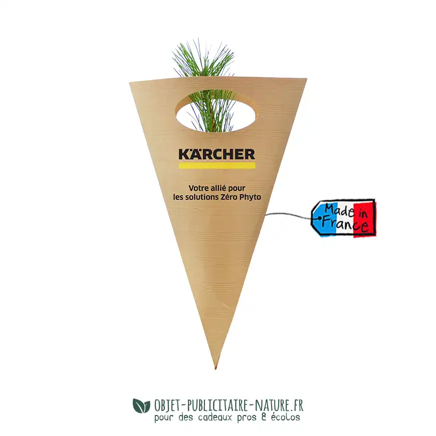 Arbre publicitaire en cornet à personnaliser