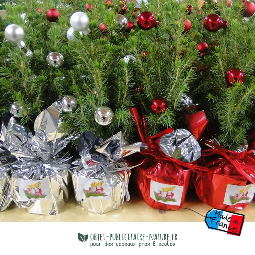 Sapin de Noël avec boules décoratives - Cadeau d'affaire pour Noël