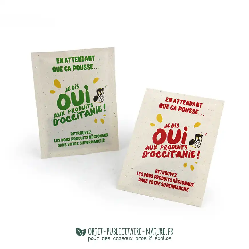 Sachet de graines personnalisé grand format 82x110mm sur papier végétal