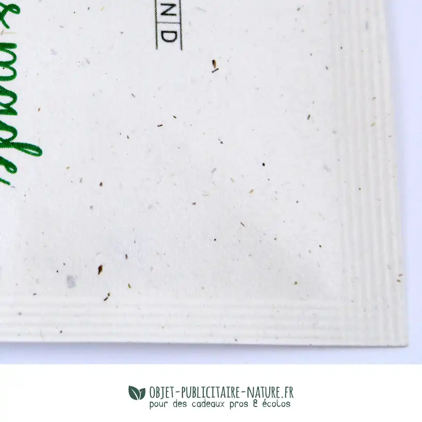 Sachet de graines personnalisable grand format 82x110mm sur papier végétal