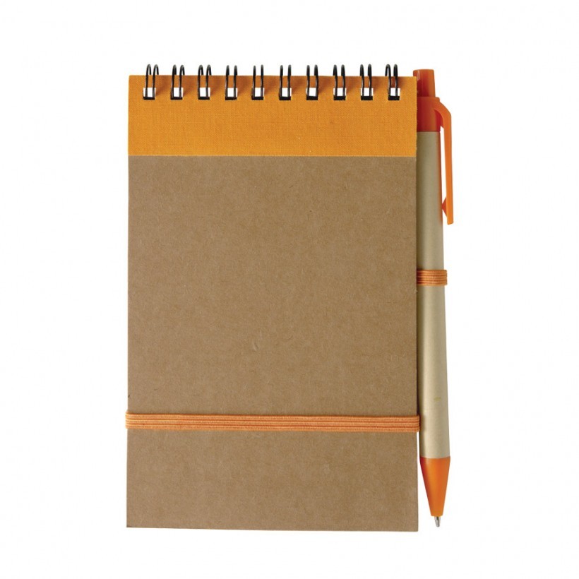 Bloc-notes spirale publicitaire avec stylo – Image 4