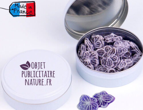 Boîtes de bonbons publicitaires personnalisées de fabrication Française