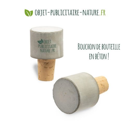 Bouchon de bouteille publicitaire en béton rond