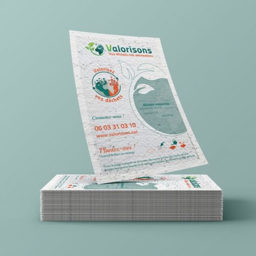 Carte à planter personnalisable format A3 - Papier ensemencé A3