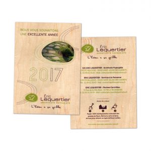 carte de voeux bois format A6 carte de voeux bois format A6