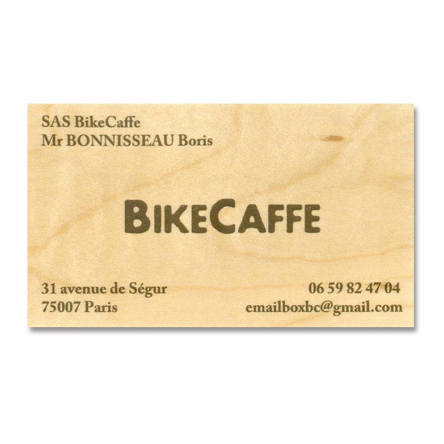 Cartes de visite en bois d'érable avec impression recto verso