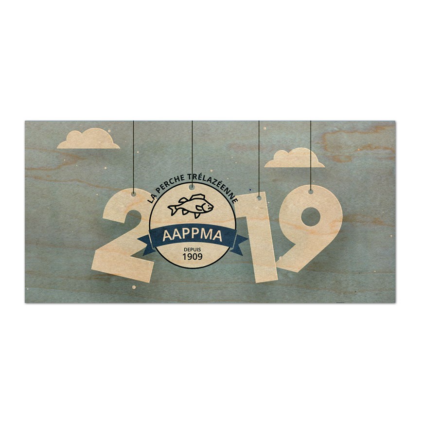 Carte cadeau en bois personnalisée format correspondance 200x99mm