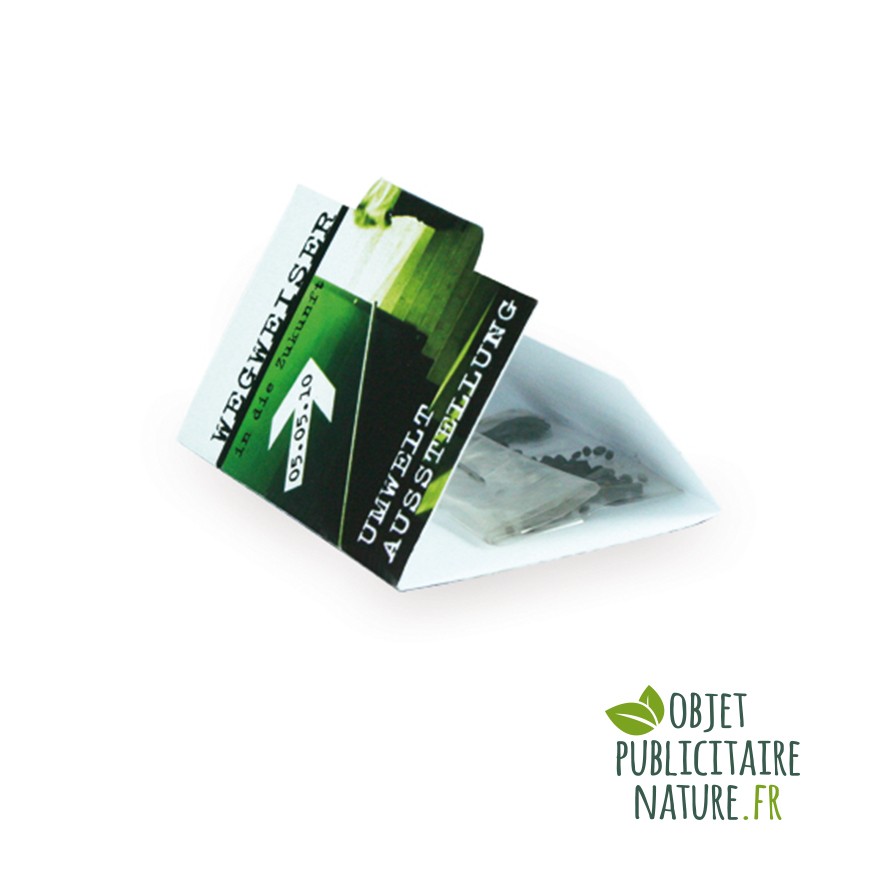Carte publicitaire personnalisable avec sachet de graines