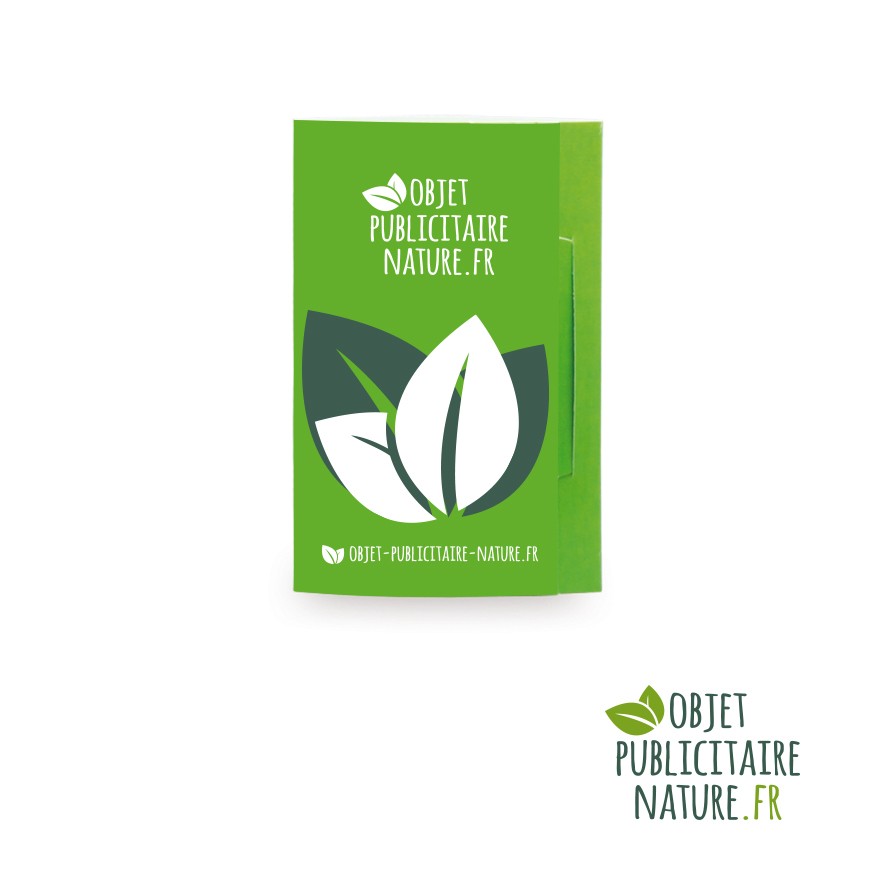 Carte publicitaire personnalisable avec sachet de graines
