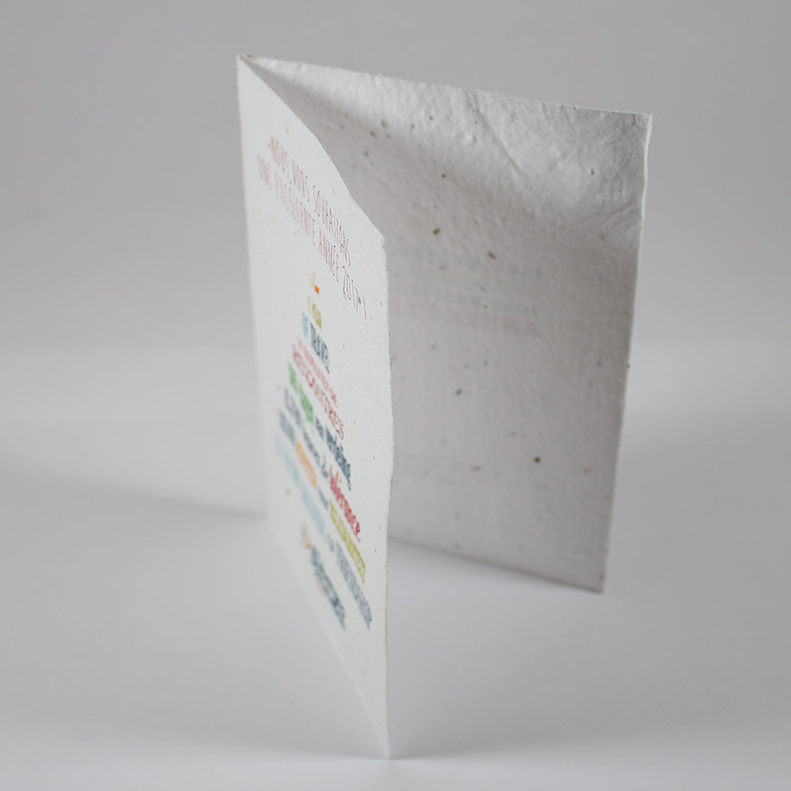 Carte vœux graines