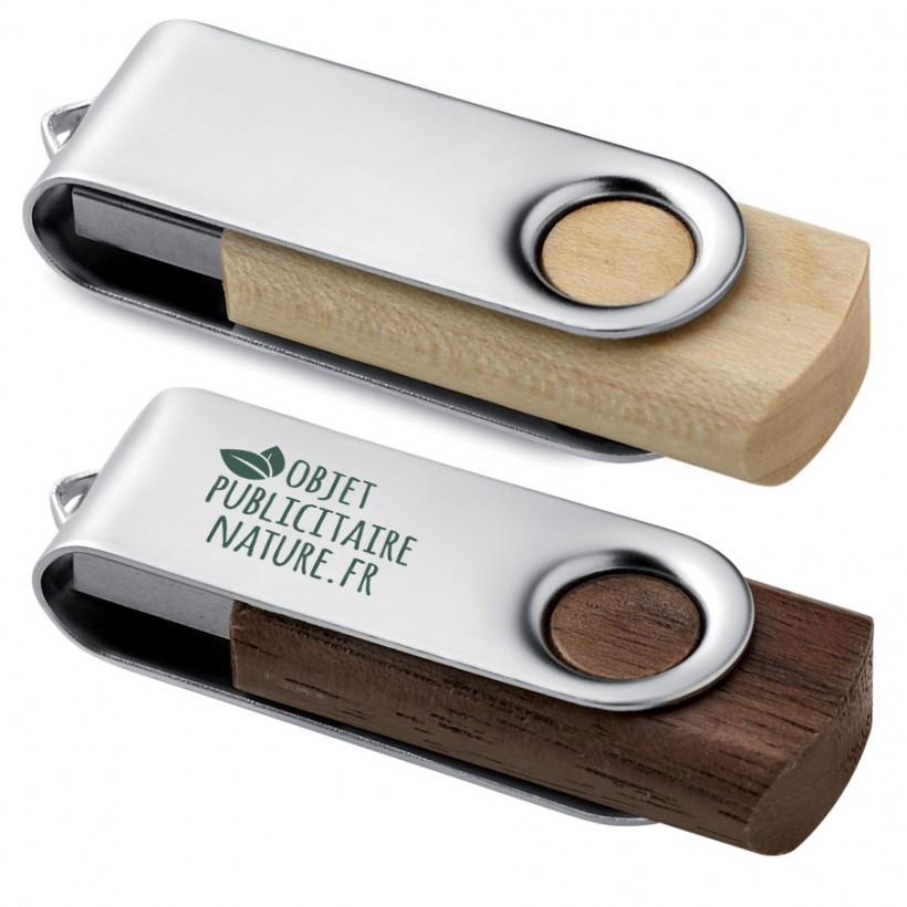 Clé USB publicitaire en bois personnalisable