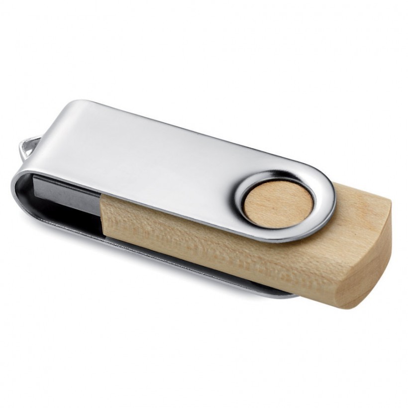 Clé USB publicitaire en bois et métal personnalisable – Image 3