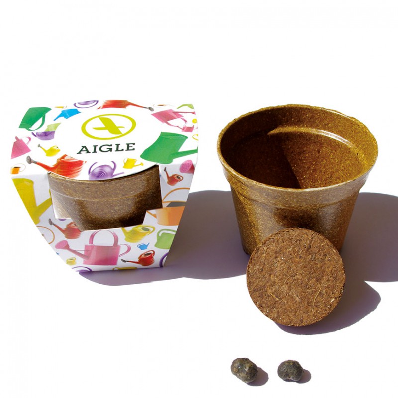 Kit de plantation écologique pot biodégradable personnalisable