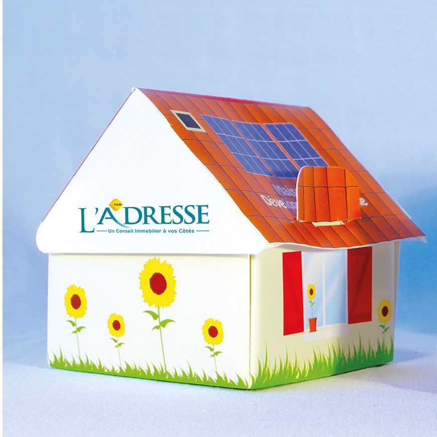 Kit de plantation "Maison" packaging publicitaire