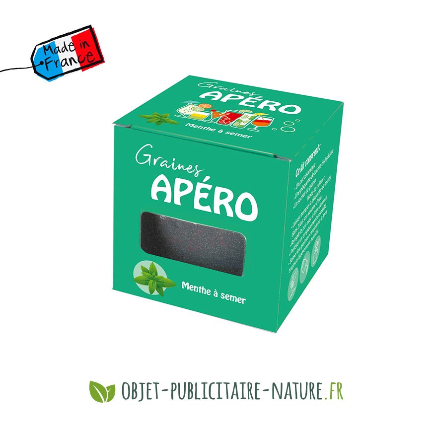 Kit de plantation pot ardoise avec craie en cube personnalisé