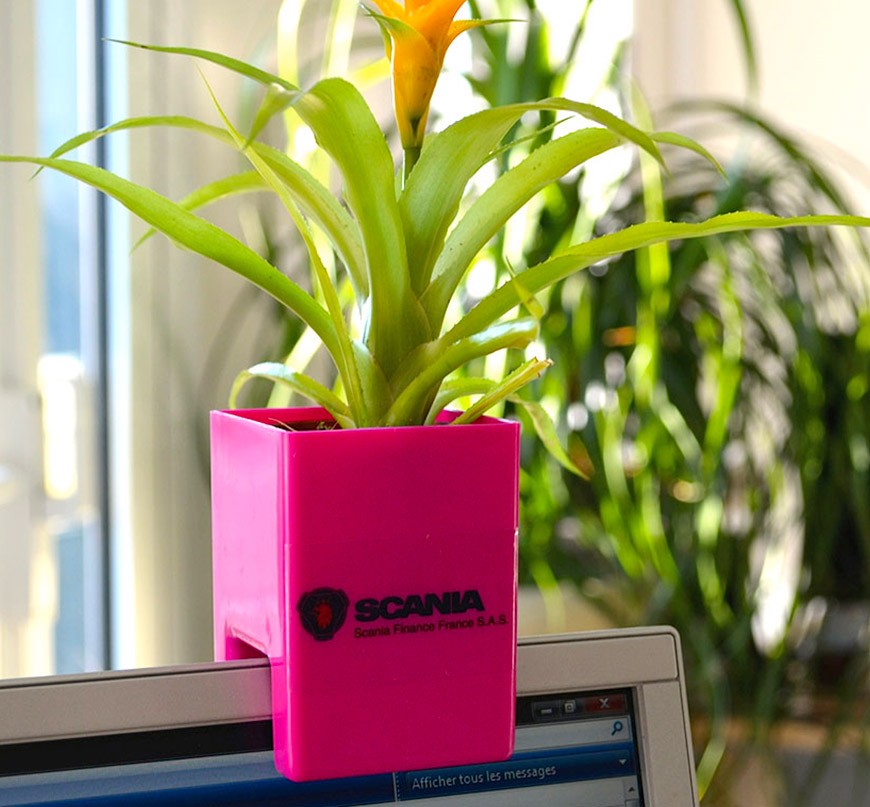 Kit de plantation publicitaire écologique biodégradable en pot ordinateur