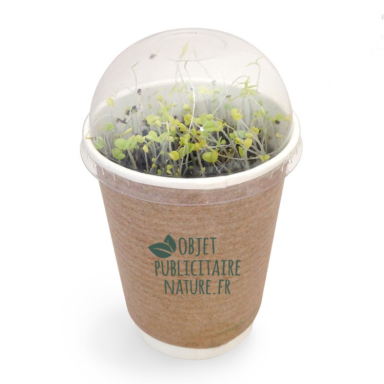 Kit de plantation publicitaire personnalisable en pot "Smoothie"