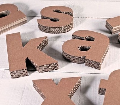 Lettres en carton découpé taille moyenne 25 cm - Idée Déco !