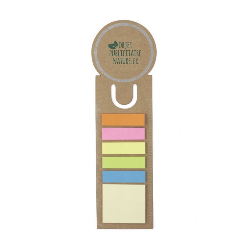 Mémo/marque-pages publicitaire cartonné