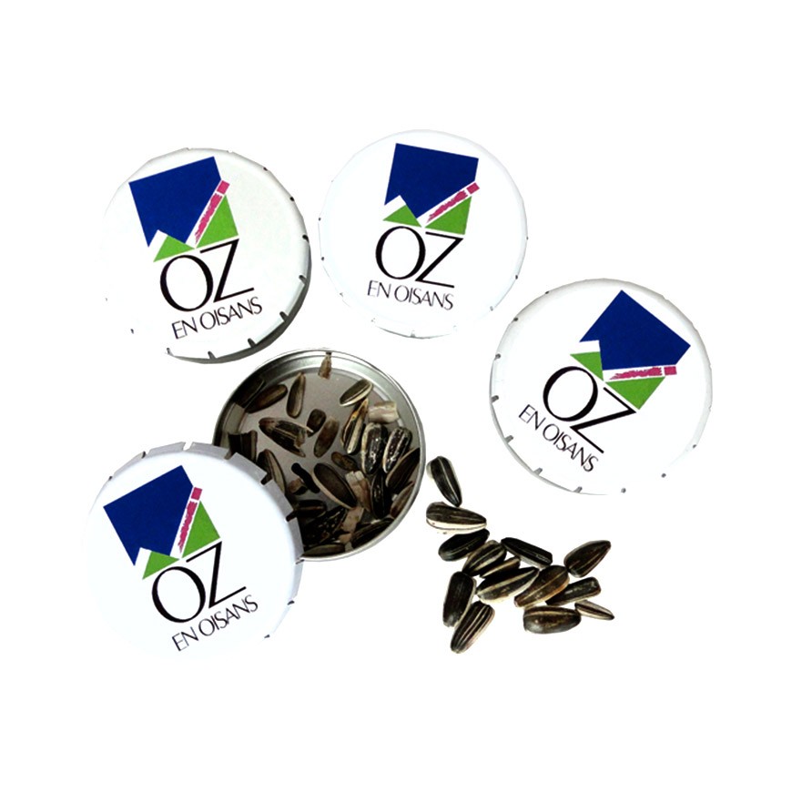 Mini kit de plantation publicitaire en boîte métallique Clic-Clac